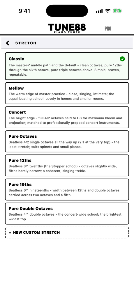 The stretch style picker